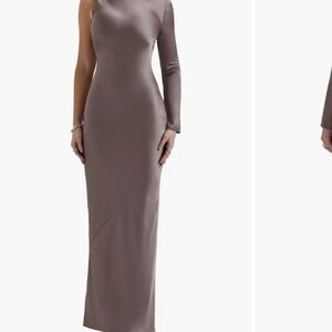 House of CB Catiana Asymmetric Satin Cocktail Dress